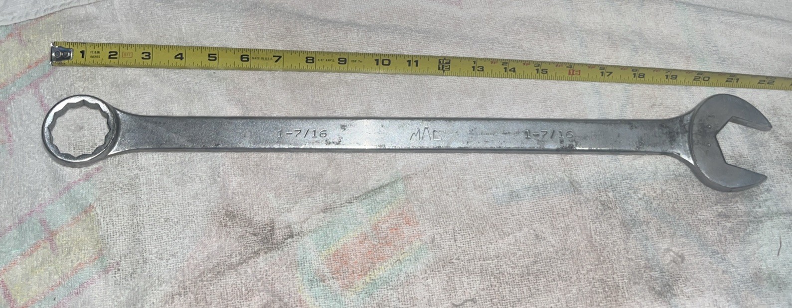MAC TOOLS CL46 1-7/16″ COMBINATION WRENCH SAE MADE IN USA VINTAGE