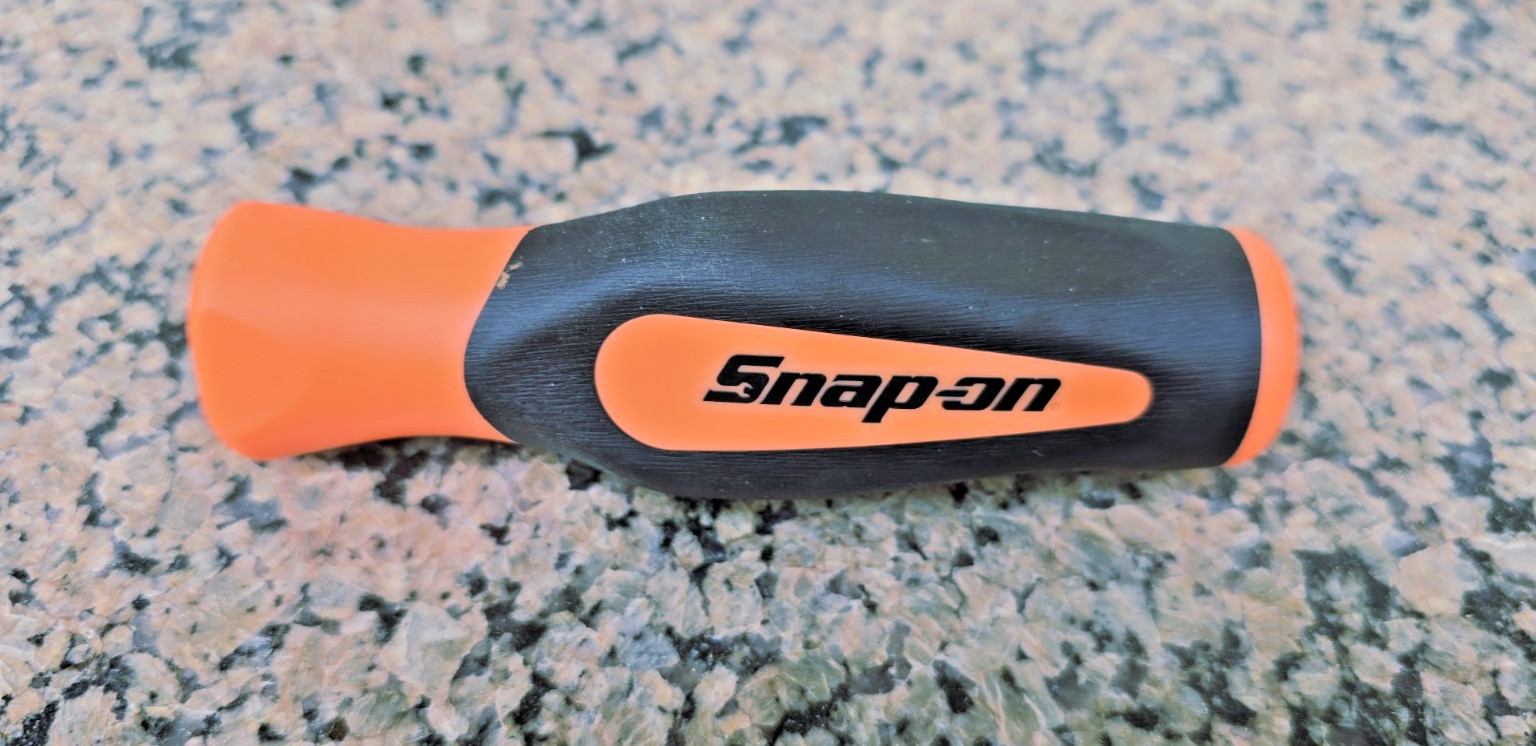 SNAP-ON TOOLS 4-3/4″ ELECTRIC ORANGE & BLACK REPLACEMENT REPAIR Soft Grip HANDLE