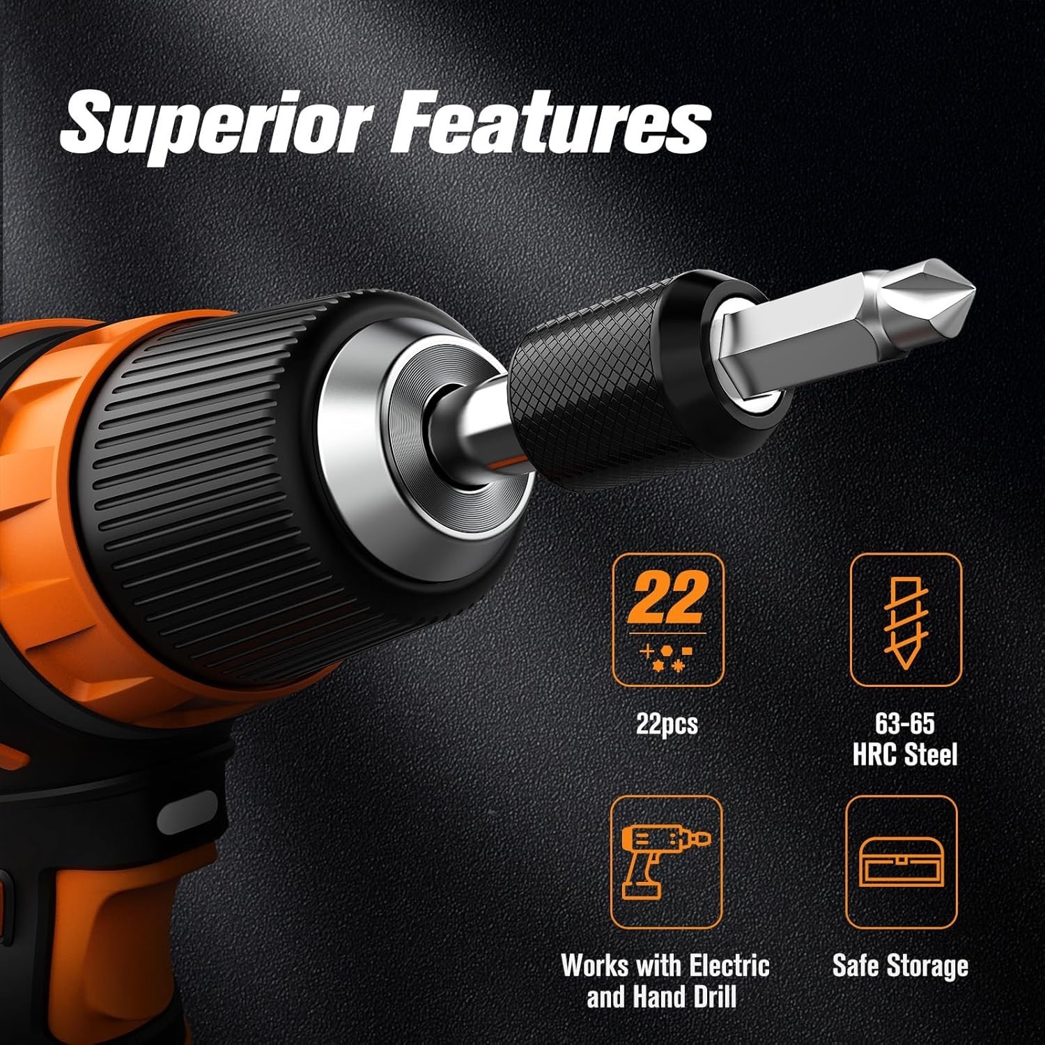 22 PCS Damaged Screw Extractor Kit with Magnetic Extension Bit Holder