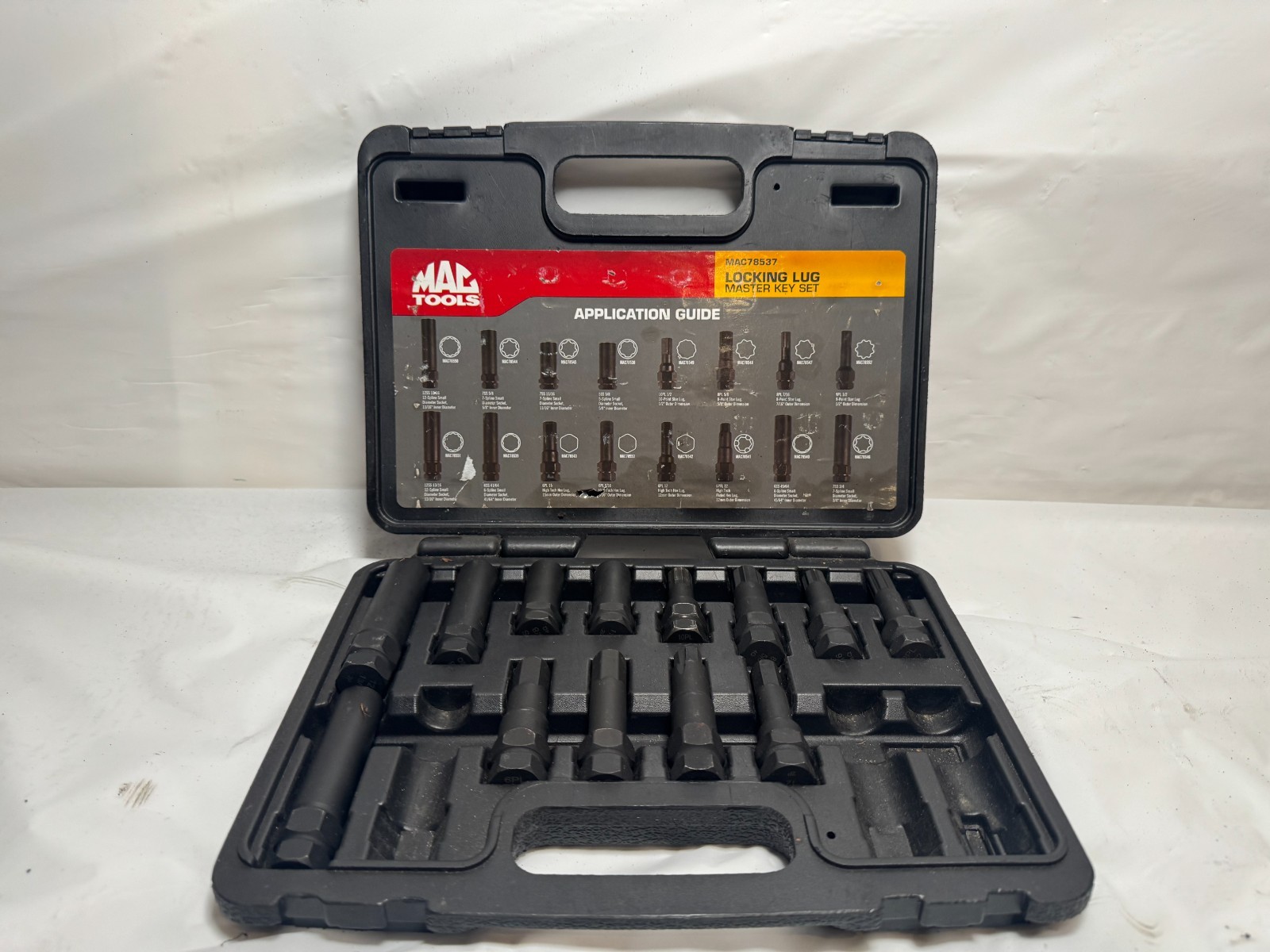 MAC Tools MAC78537 Locking Lug Nut Removal Master Key With Case INCOMPLETE SET