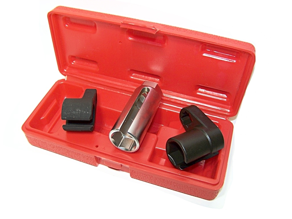 3 pc Oxygen Sensor Socket Wrench O2 Tool Remover Installer 6 Points Sockets Set