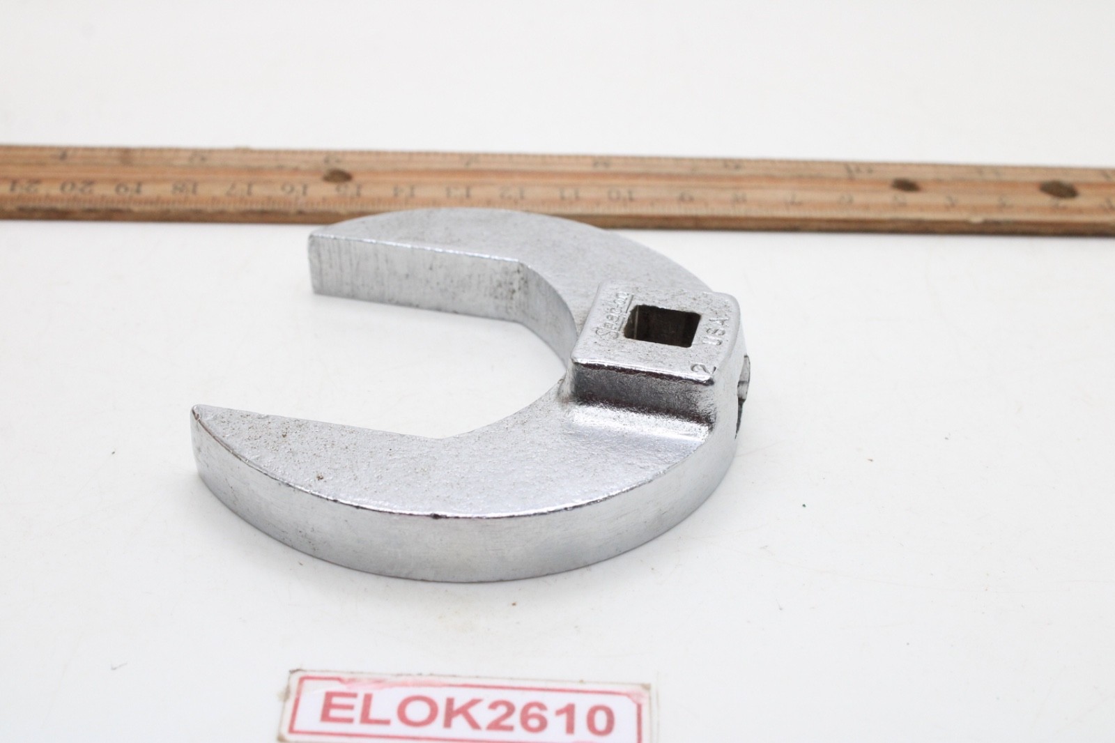 Snap-on 2″ 3/8″ Drive Crowfoot SAE Matte Chrome 2-Way Mount Side Or Bottom USA