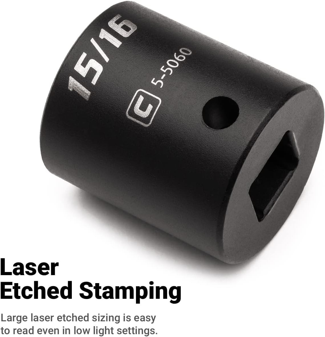 3/4-Inch Shallow Impact Socket, 1/2-Inch Drive, 6-Point, SAE