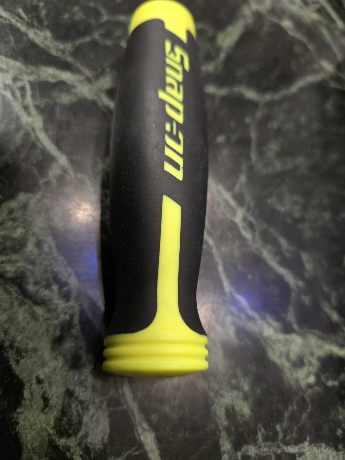 Snap-On Tools Hi Viz Yellow New style soft grip ratchet handle 3/8″ Drive