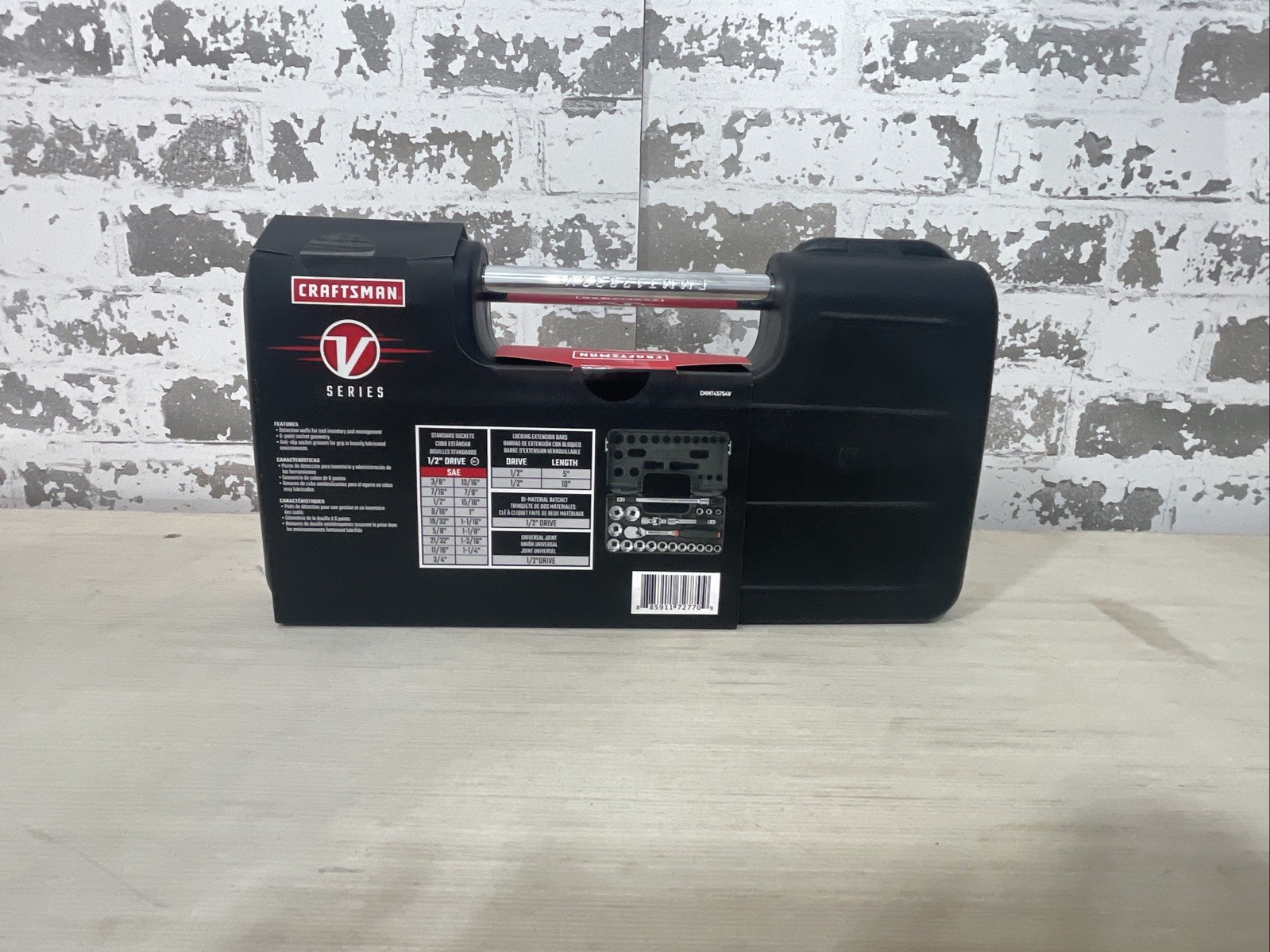Craftsman V Series 21 Piece 1/2″ Drive Shallow SAE Socket Set CMMT45754V New