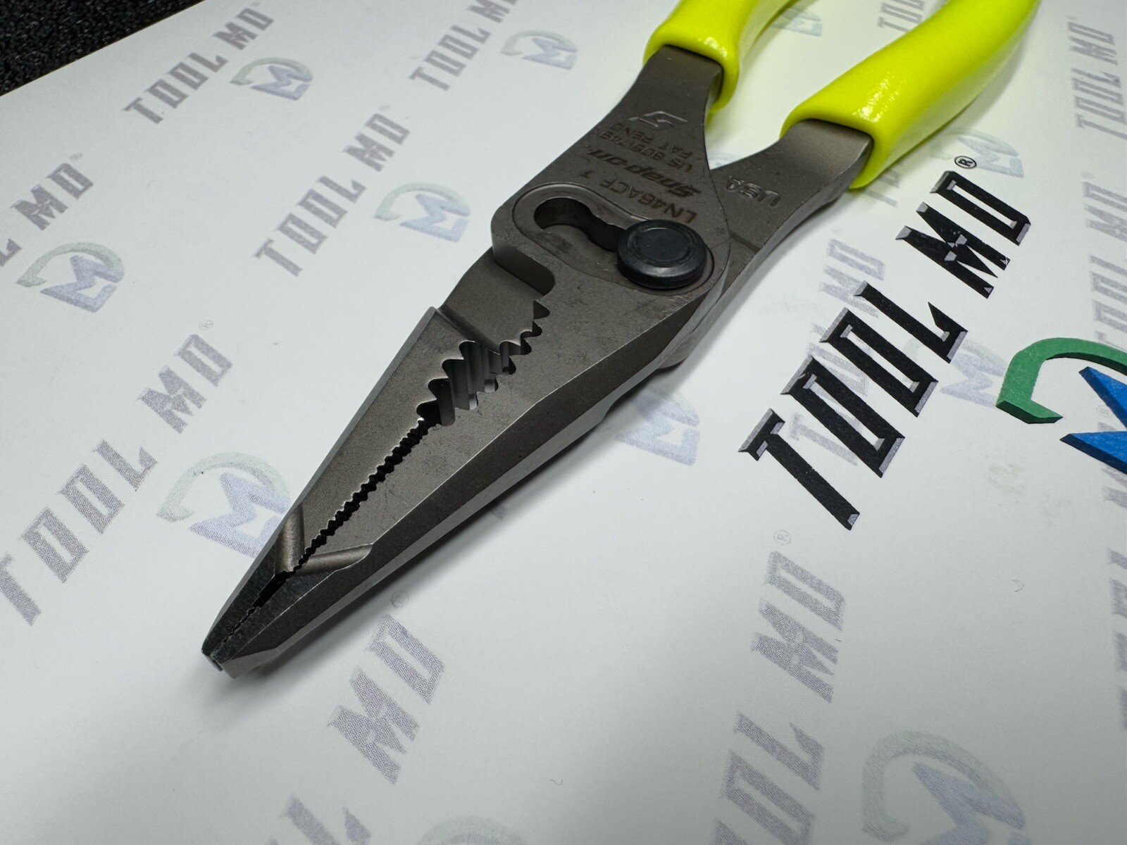 Snap-on Tools USA NEW HI-VIZ 7″ Talon Grip Long Nose Slip Joint Pliers LN46ACF
