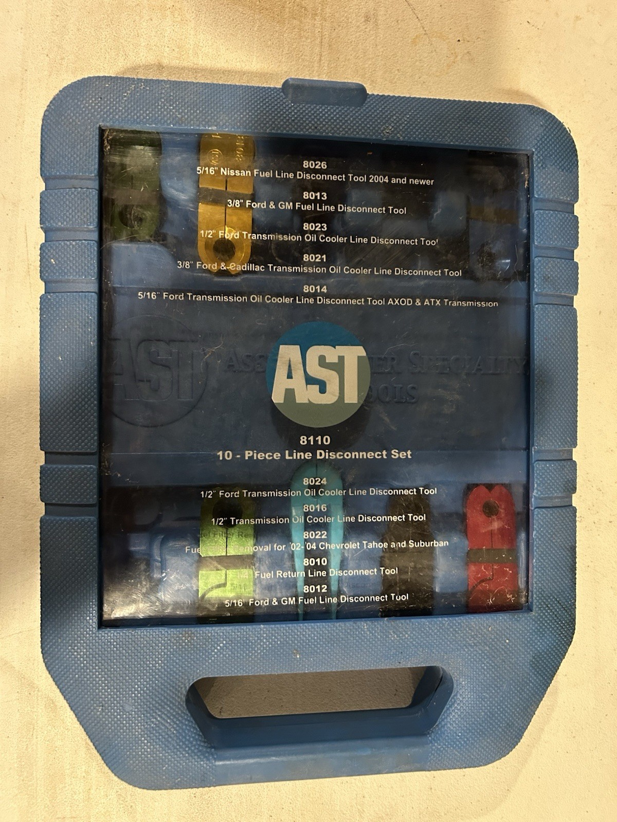 AST 8110 10 Piece Fuel/ Trans Line Disconnect Set ( Missing 3 Disconnect Tools)