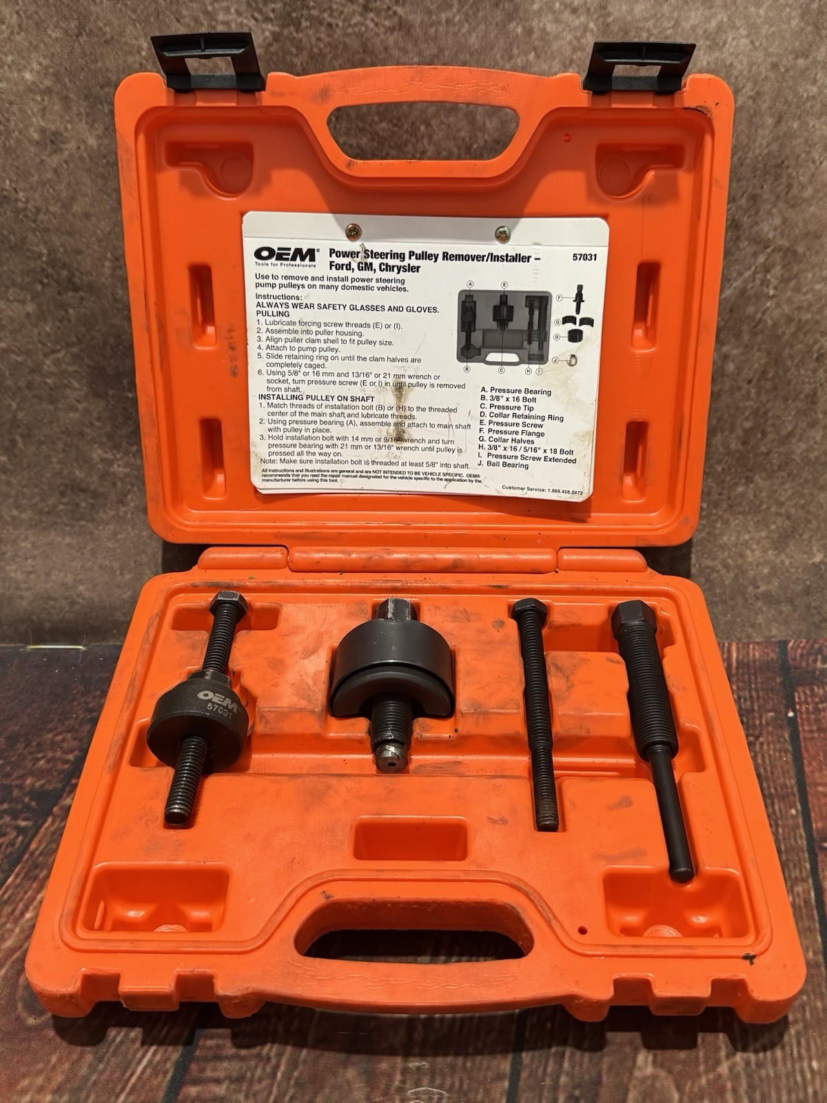OEM Tools 57031 Power Steering Pulley Remover/Installer – Ford, GM, Chrysler