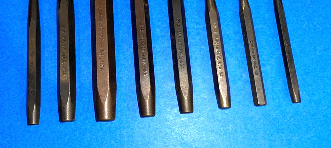 MAC TOOLS NEW 8 PIECE TOTAL 6 PIECE STARTER/MACHINE PUNCH SET + 2 CENTER PUNCHES