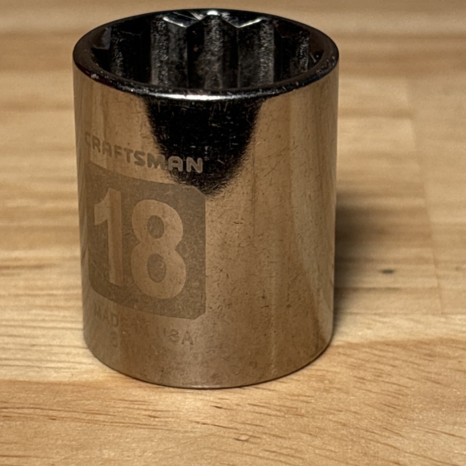 Craftsman USA 18mm 12 Point 3/8″ Drive Shallow Socket 34649