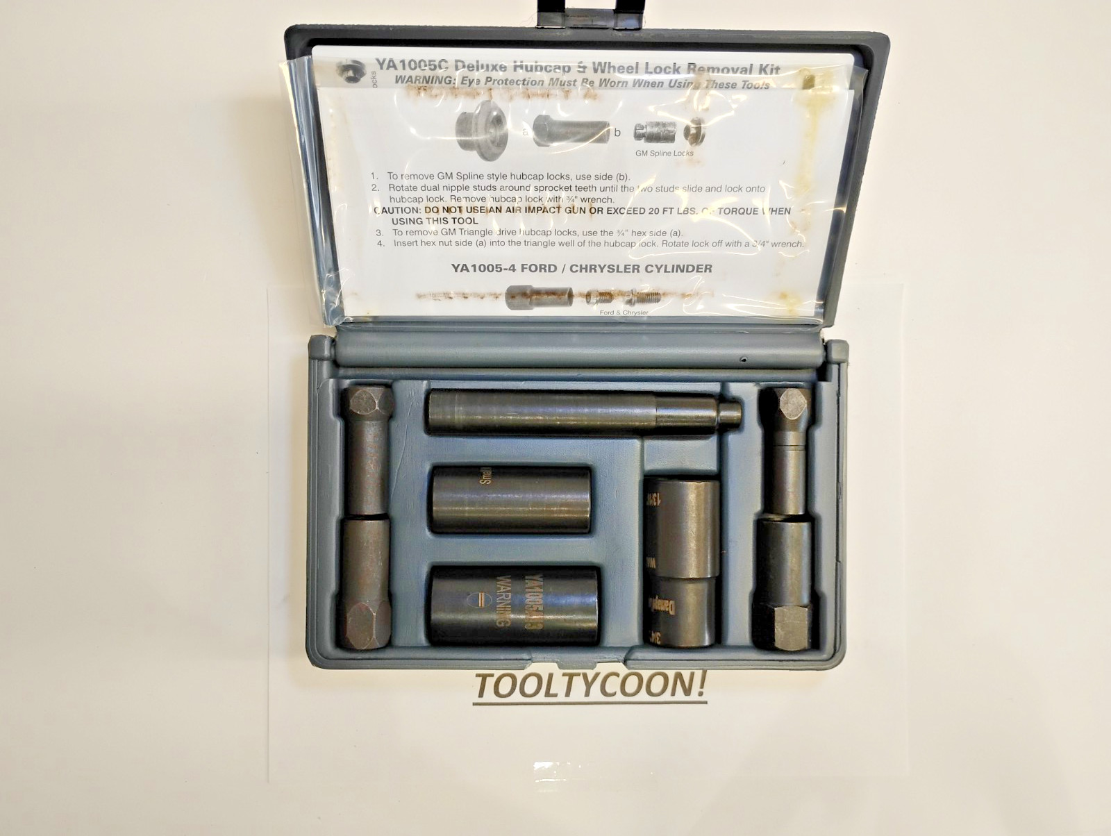 Blue Point TOOLS YA1005 Deluxe Wheel Lock and Hub Cap Removal Set