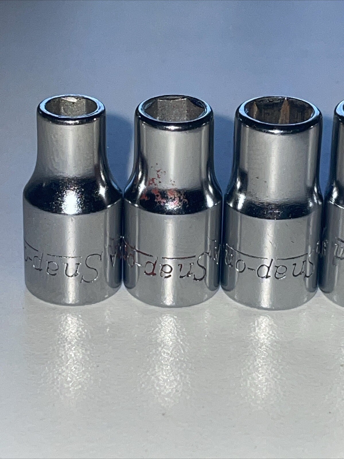 Snap-On Tools 1/4″ Drive 6 pt 12pt SAE Socket lot of 5 mv msv 3/16” – 11/32”