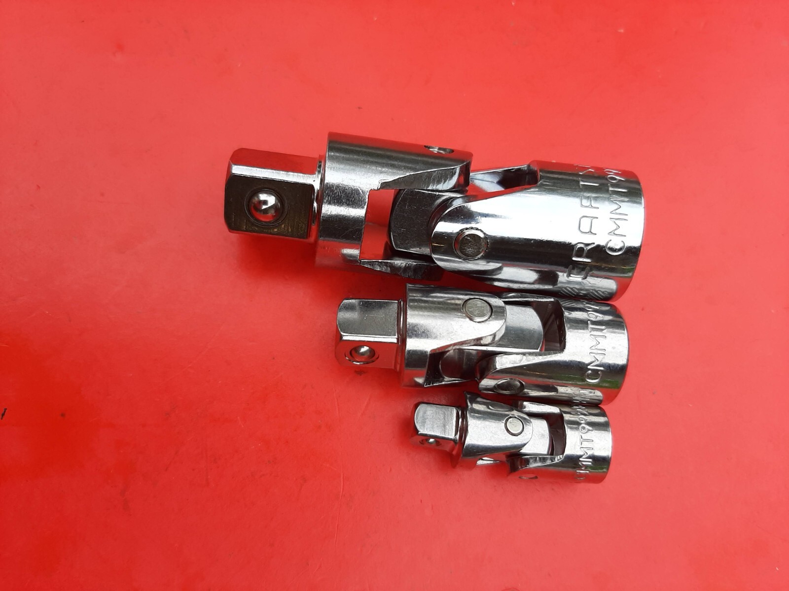 NEW CRAFTSMAN TOOLS 3Pc Universal Joint Swivel Socket Adapter Set 1/4 3/8 1/2″