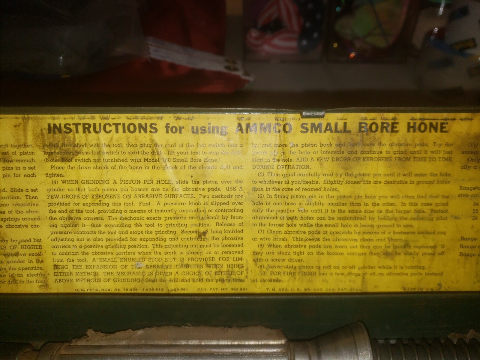 Ammco Small Bore Hone Kit #1