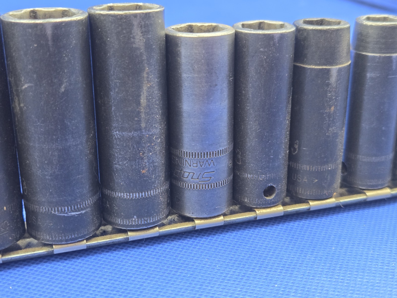 13 Snap-on Impact Deep Well Sockets Metric 8mm to 19mm & 21m 3/8″ Drive