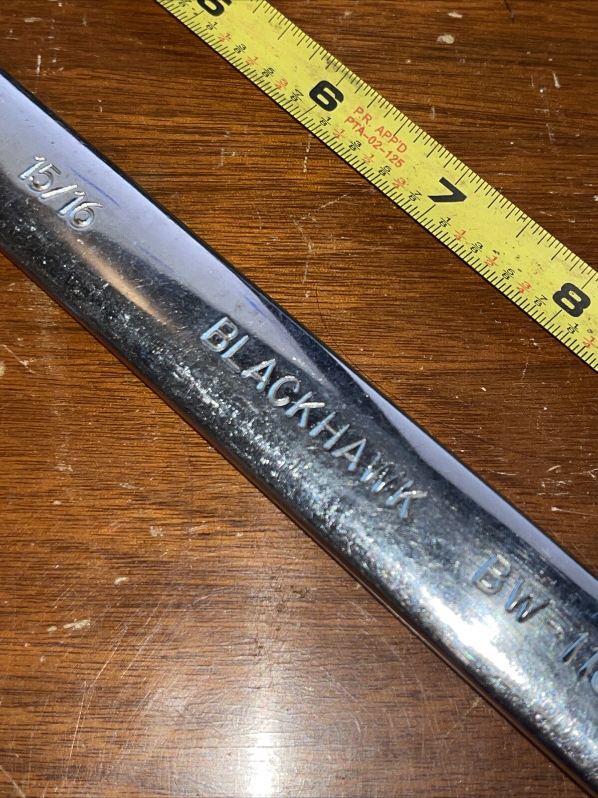 Vintage Blackhawk USA BW1169P 15/16 In SAE 12 point Combination Wrench Polish