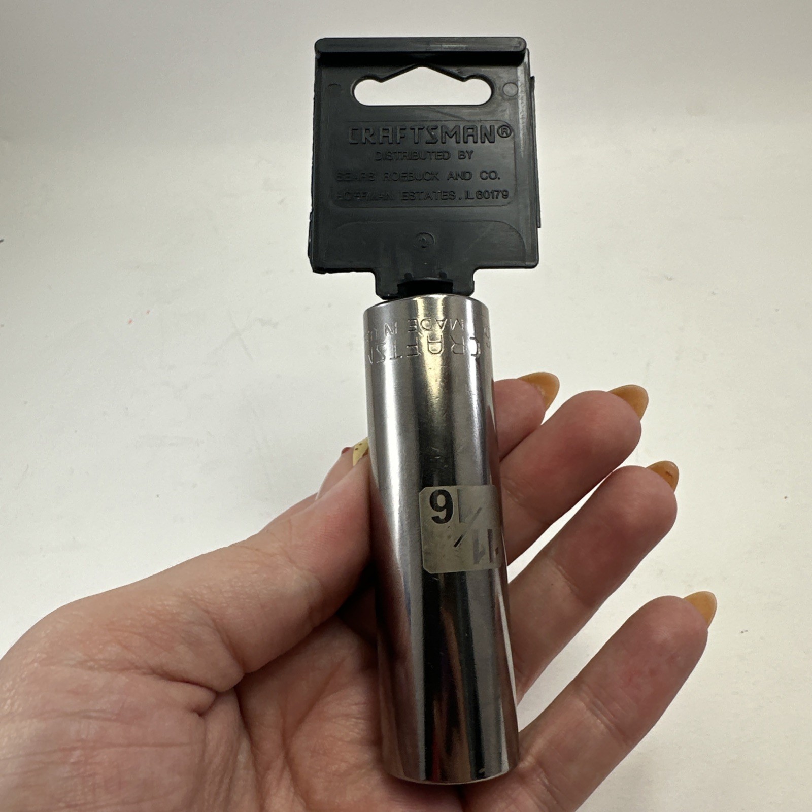Craftsman 1/2″ Drive 11/16″ 6 Pt Deep Socket SAE Easy Read 45934 USA New NOS