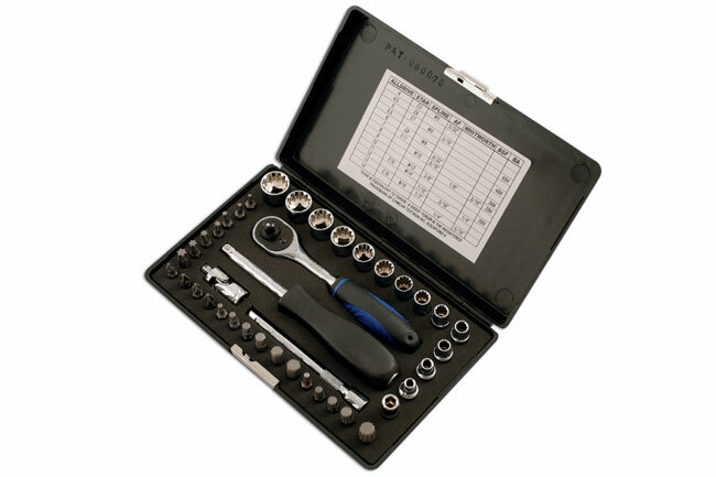 Laser 3568 40 Piece 1/4″D Alldrive Socket Set TS3