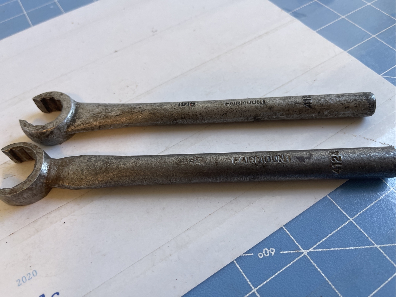 Rare Fairmount Flare Nut Wrenches 4124 4122 3/4″, 11/16