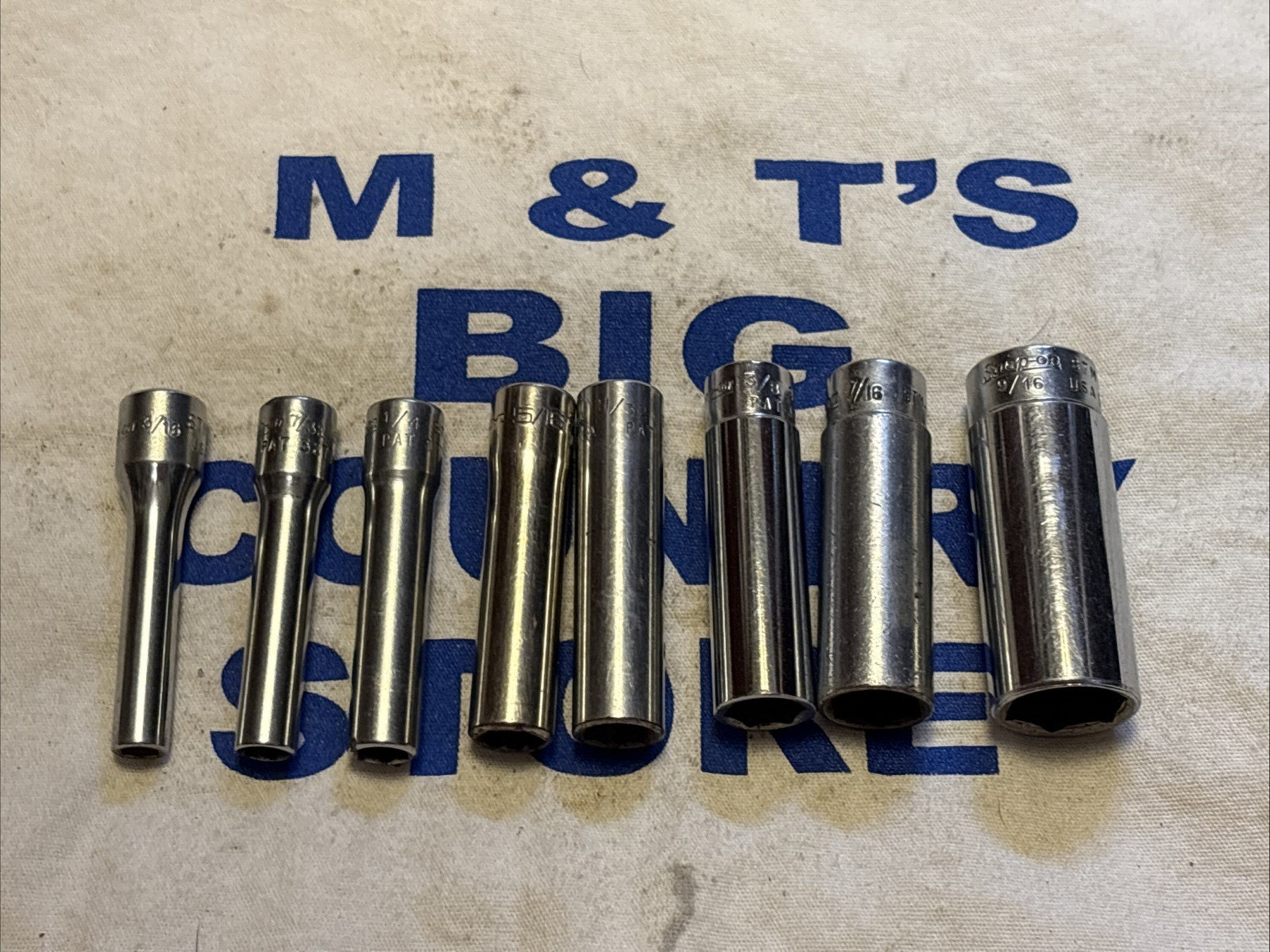 Snap-on Tools USA 1/4″ Drive 8pc SAE 6pt Deep Socket Set (3/16- 9/16) STM