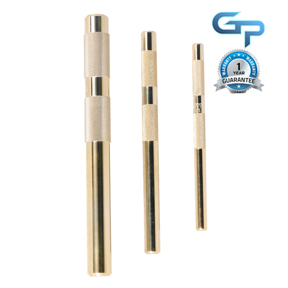 61360 3 Piece Brass Drift Punch Set Tools 3/8″ 1/2″ 3/4″