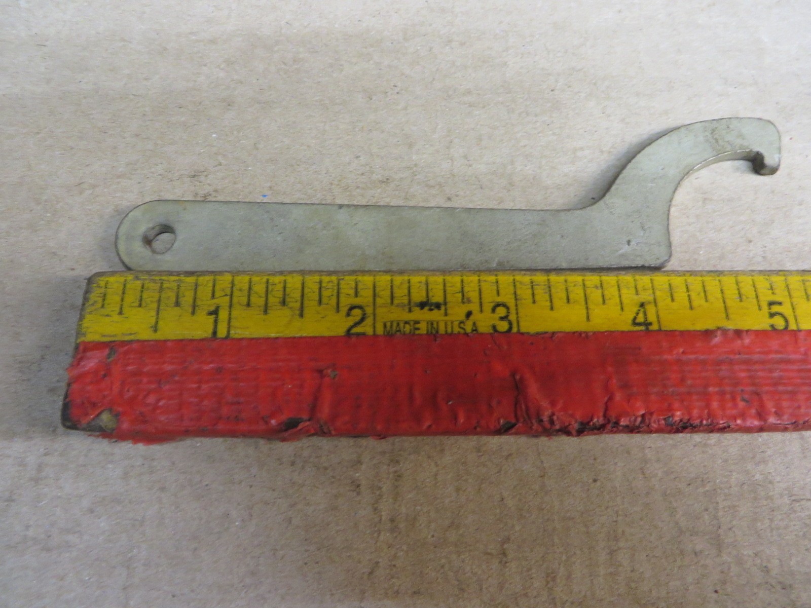 VINTAGE C SPANNER ( HOOK ) WRENCH 4″ x 1-1/4″ UNMARKED
