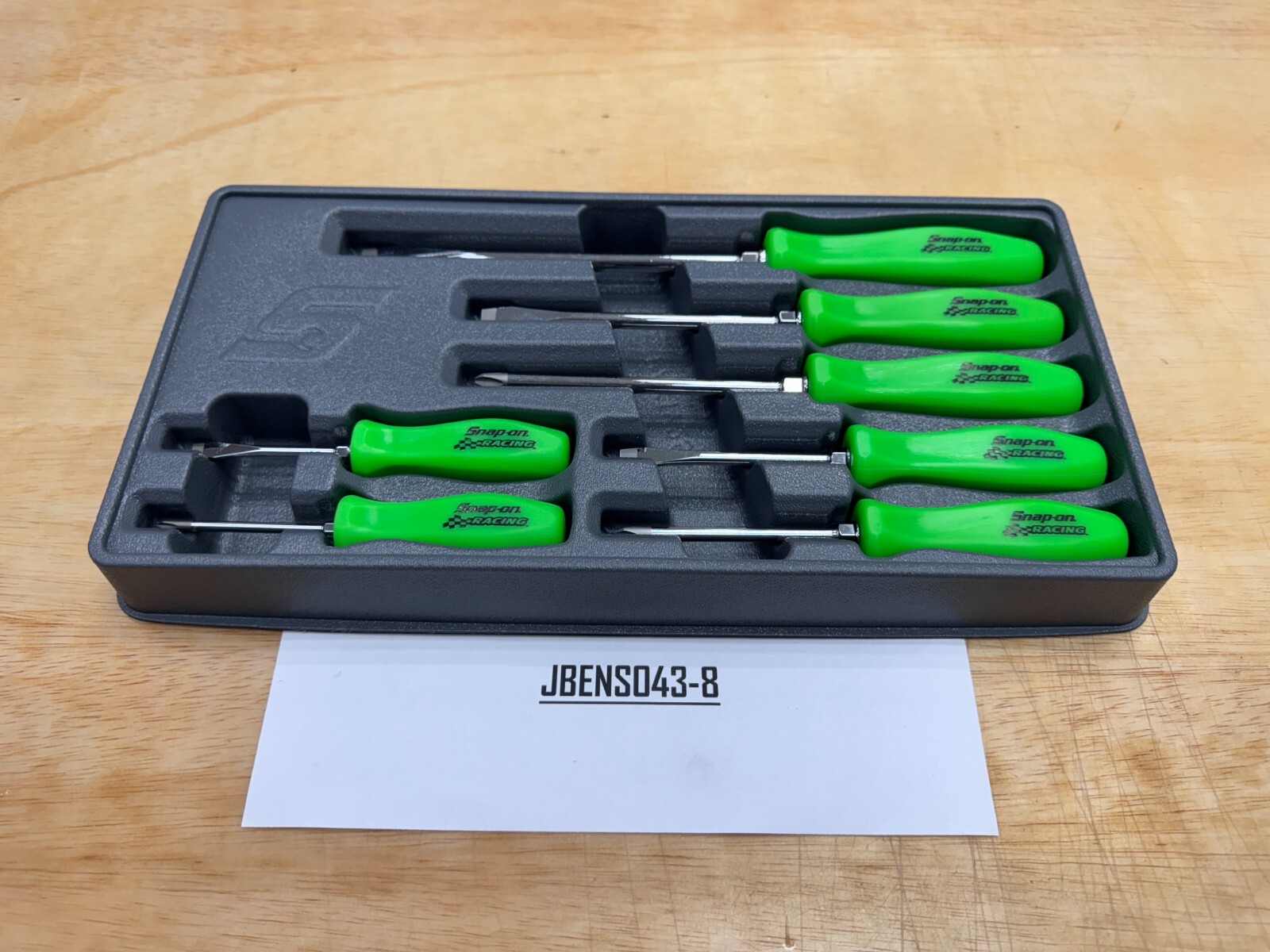 Snap-on Tools RARE RACING GREEN 7pc Hard Grip Combo Screwdriver Set SDDX70ARG