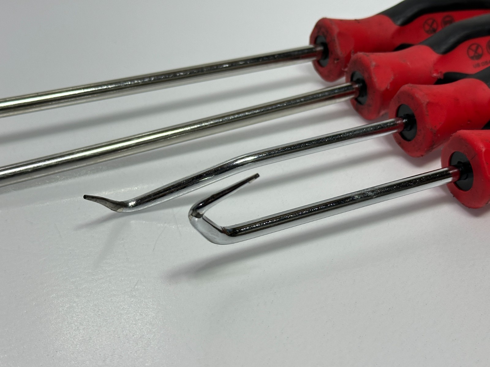 🇺🇸 Snap On Tools USA 4pc Red Soft Grip Radiator Hose Pick Set, Long & Regular