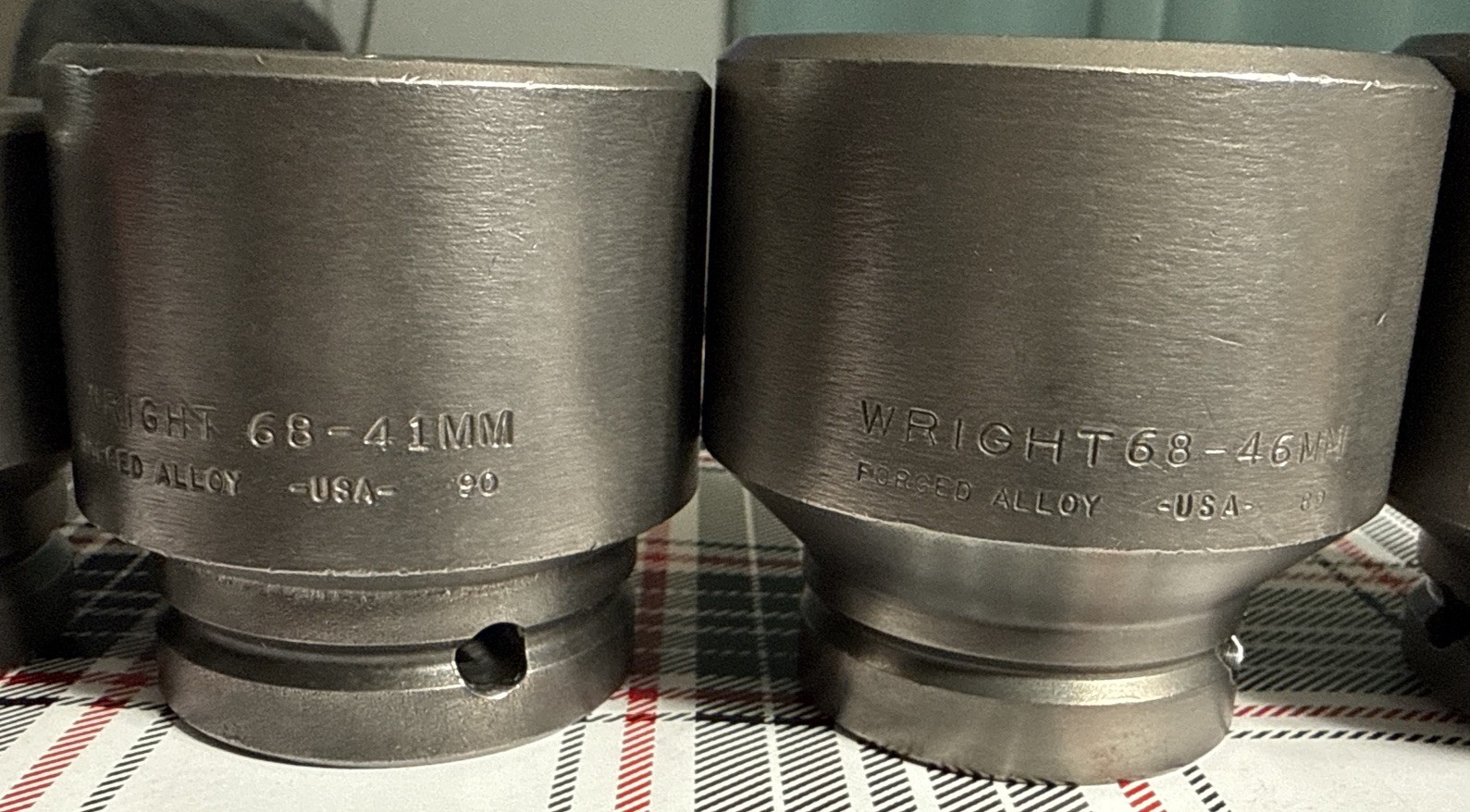 NOS WRIGHT TOOL 7pc METRIC STD 6pt IMPACT SOCKET SET 3/4” Dr 32mm – 50mm USA