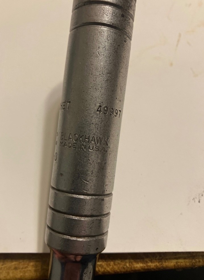 1940 Blackhawk 49997, 1/2» Drive, Free Wheeling Push Button Ratchet, USA