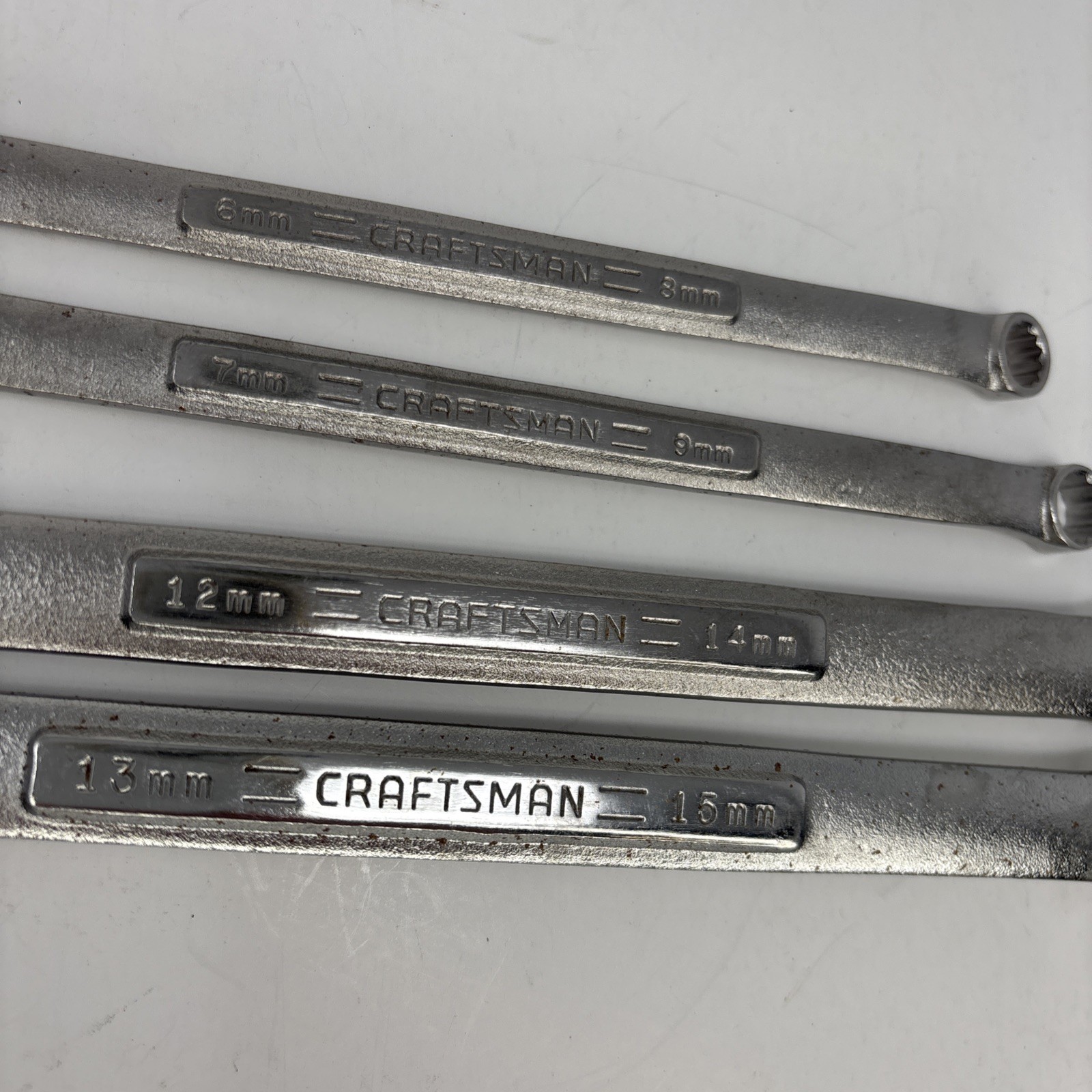 Craftsman Metric Box End Wrenches lot of 4 6x8mm 7x9mm 12x13mm 13x15mm VV V^