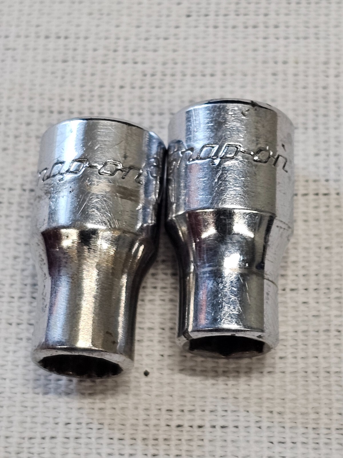 2 Snap-on Shallow Standard Socket Sae 12 6 Point 1/4″ Drive TMD8 TM8 1/4″ USA