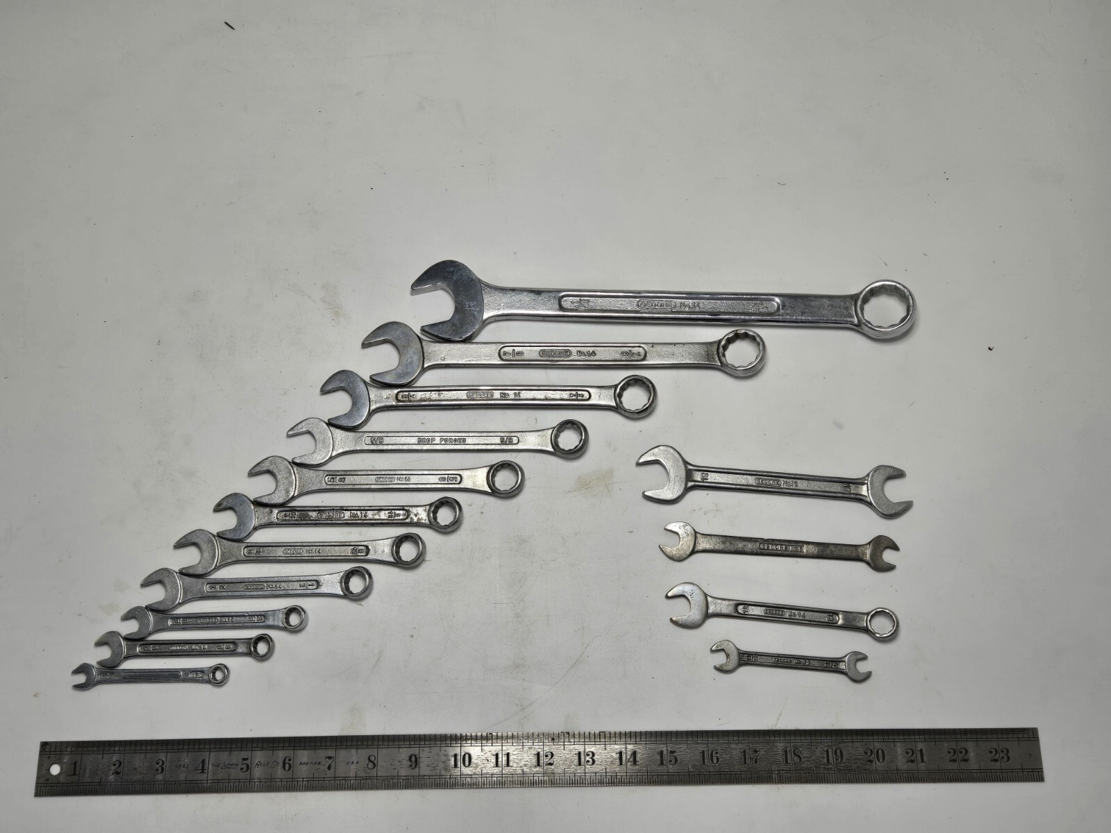 Gedore SAE & Metric Combination & Double Wrench Lot of 15 * Made In India *