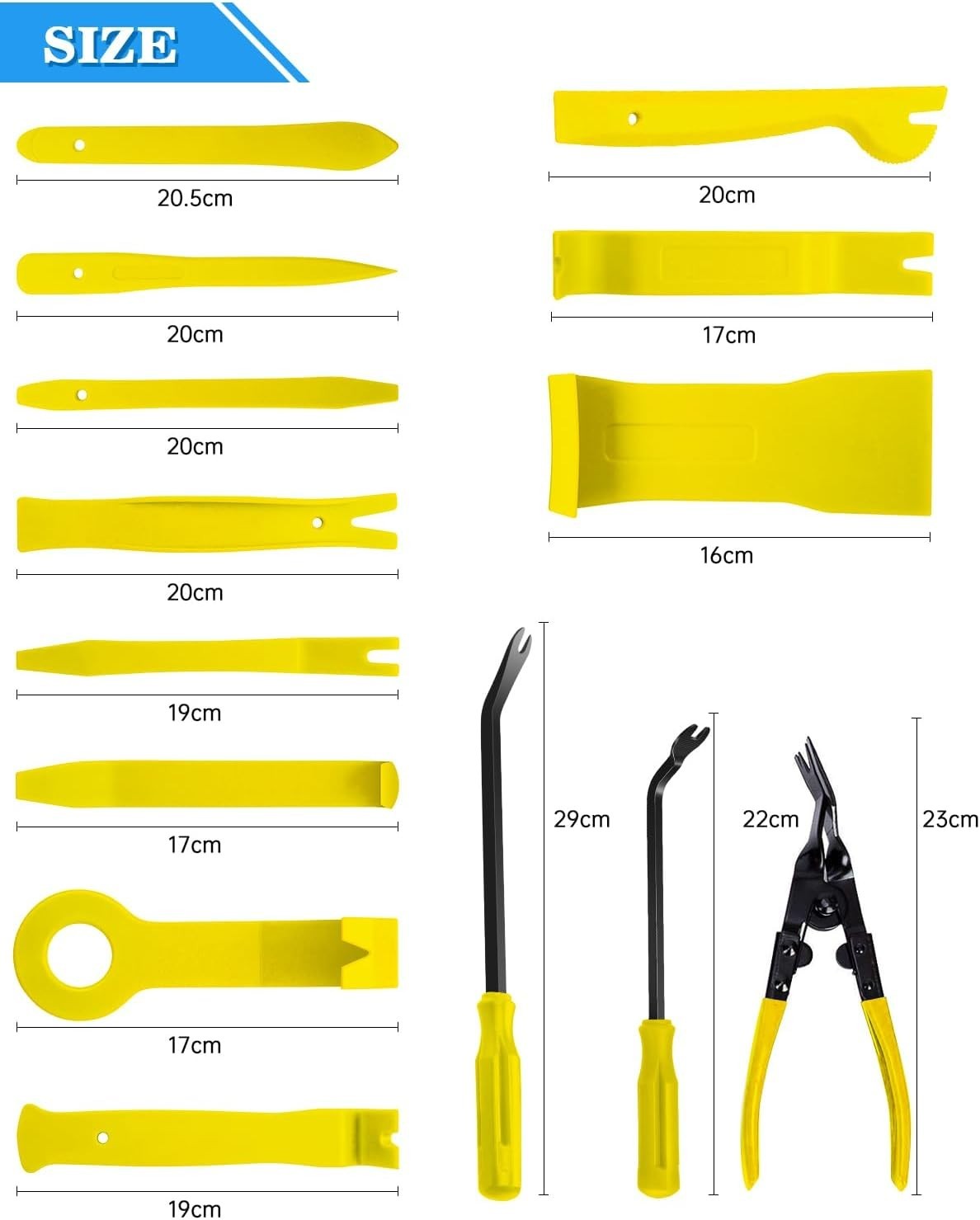 Comprehensive 19PCS Auto Trim Tool Set with Portable Storage Bag – Lightweight
