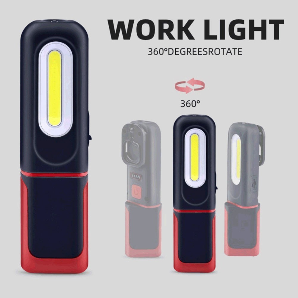 Bright and Portable COB LED Work Light with Magnetic Base Functionality