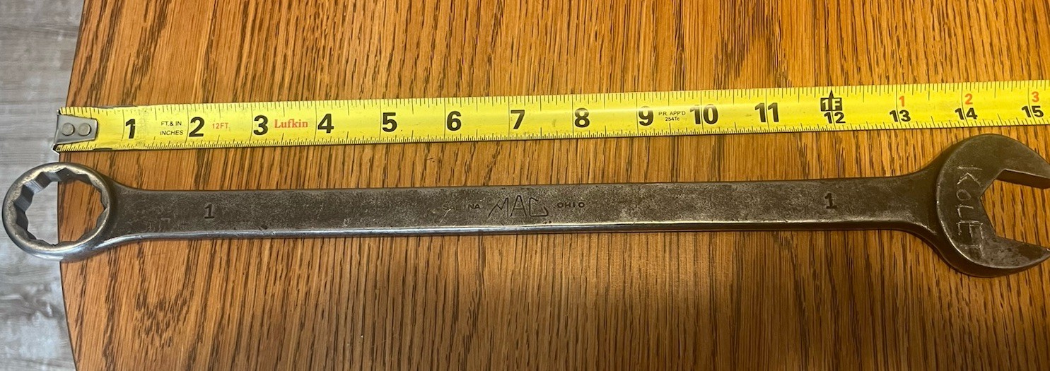 1″ open end box wrench MAC 12pt 15 inches long