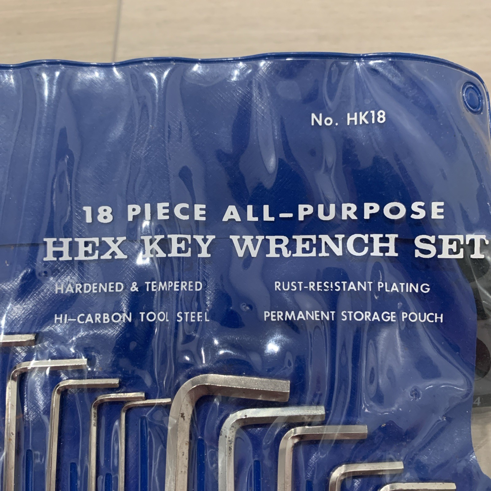 Great Neck 18 Piece Hex Key Wrench Set Made in USA Hi-Carbon Steel No. HK18 RARE