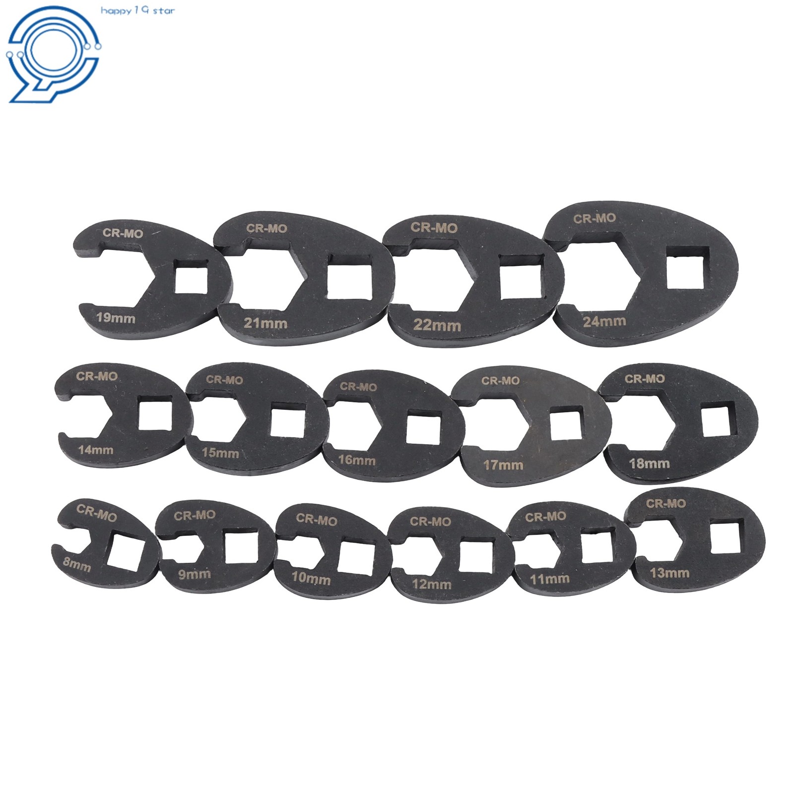 15PCS Crows Foot Wrench Set 1/2″ and 3/8” Drive Flare Nut Crowfoot Wrench Set
