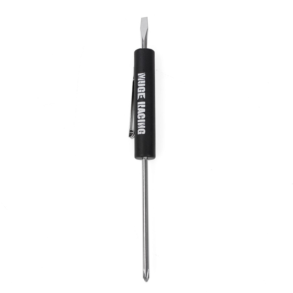 100PCS Mini Pocket Screwdriver Flap Tip w/ Magnet and Clip Phillips Slotted Flat