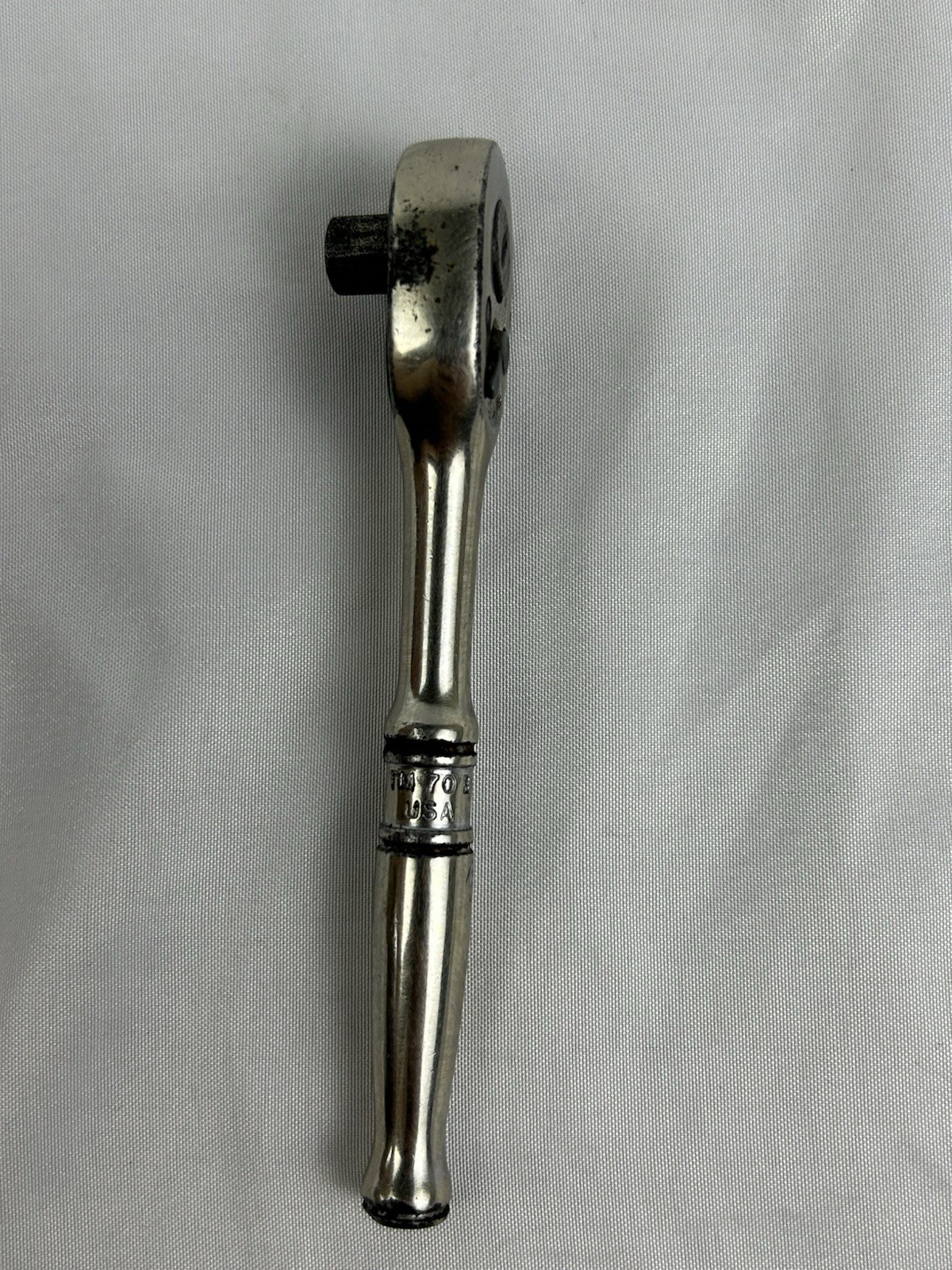 Snap On Tools USA TM70B 1/4” Drive Standard Handle Chrome Ratchet 4.5” Long
