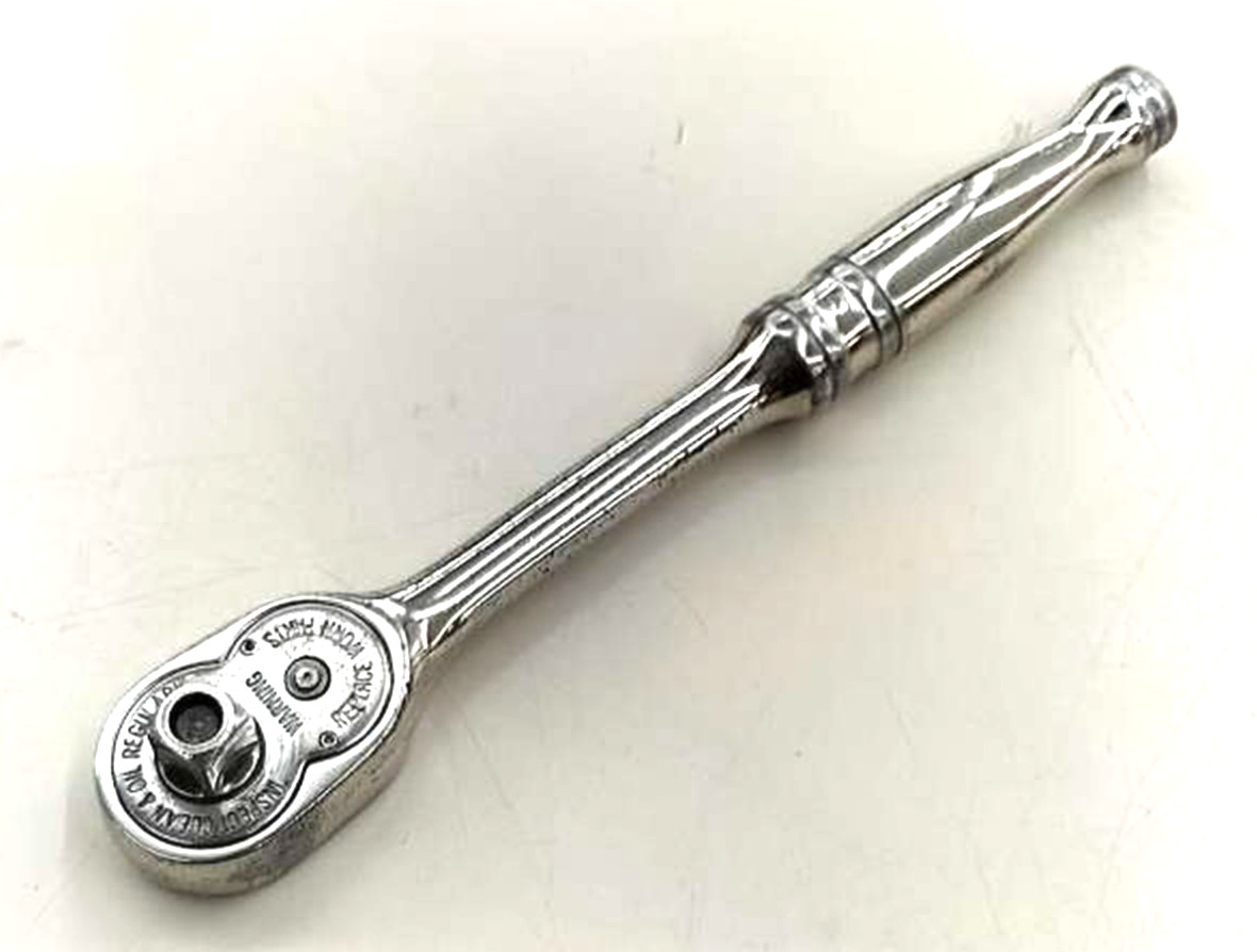 Snap-on F723A 3/8 Drive Quick Release Standard Length Chrome Ratchet Used