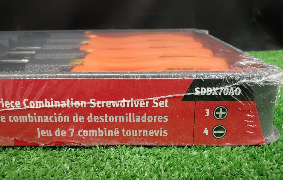 Snap-on SDDX70AO 7pc ORANGE Hard Grip Combination Screwdriver Set New