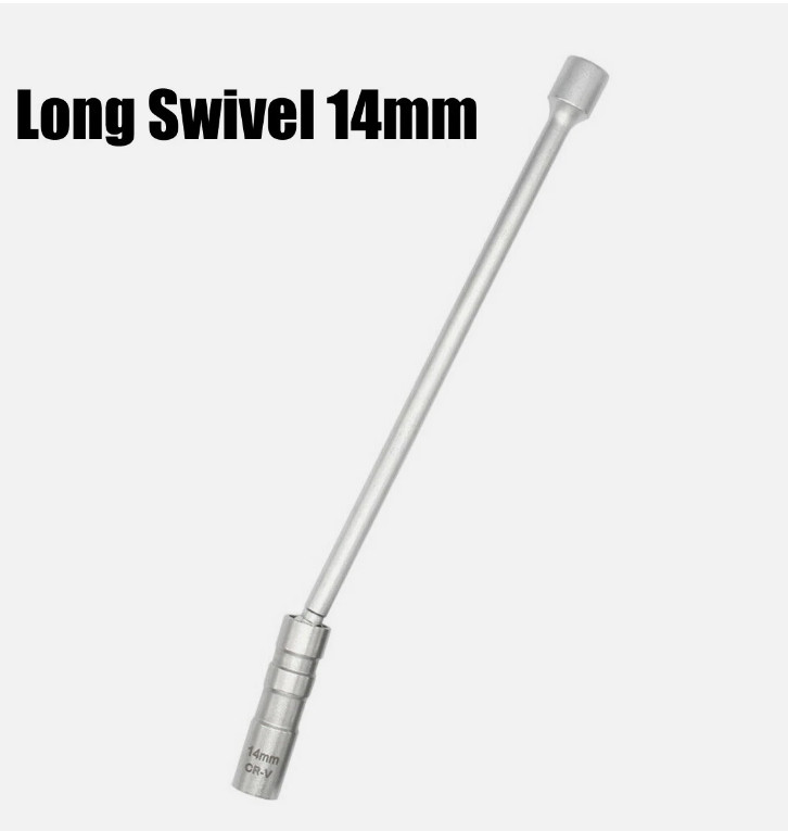 New 14MM 16MM Thin Wall Magnetic Swivel Spark Plug Socket 12-Point Removal Tool