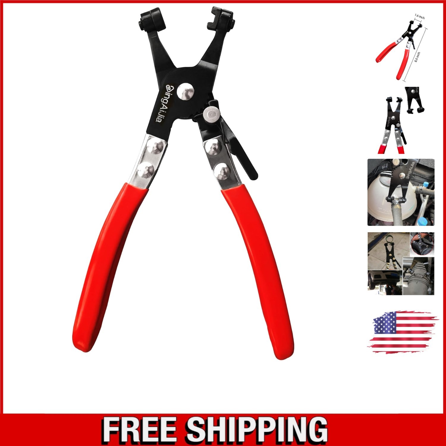 Spring-Loaded Hose Clamp Pliers with Padded Handle for Max Comfort & Control