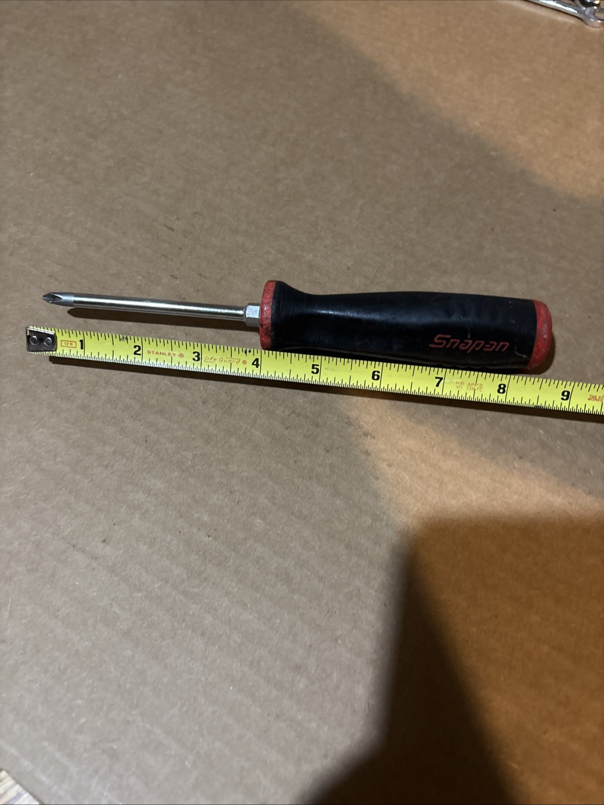 Snap On Phillips No 2 X 4” Red Black Handle Soft Grip Screwdriver