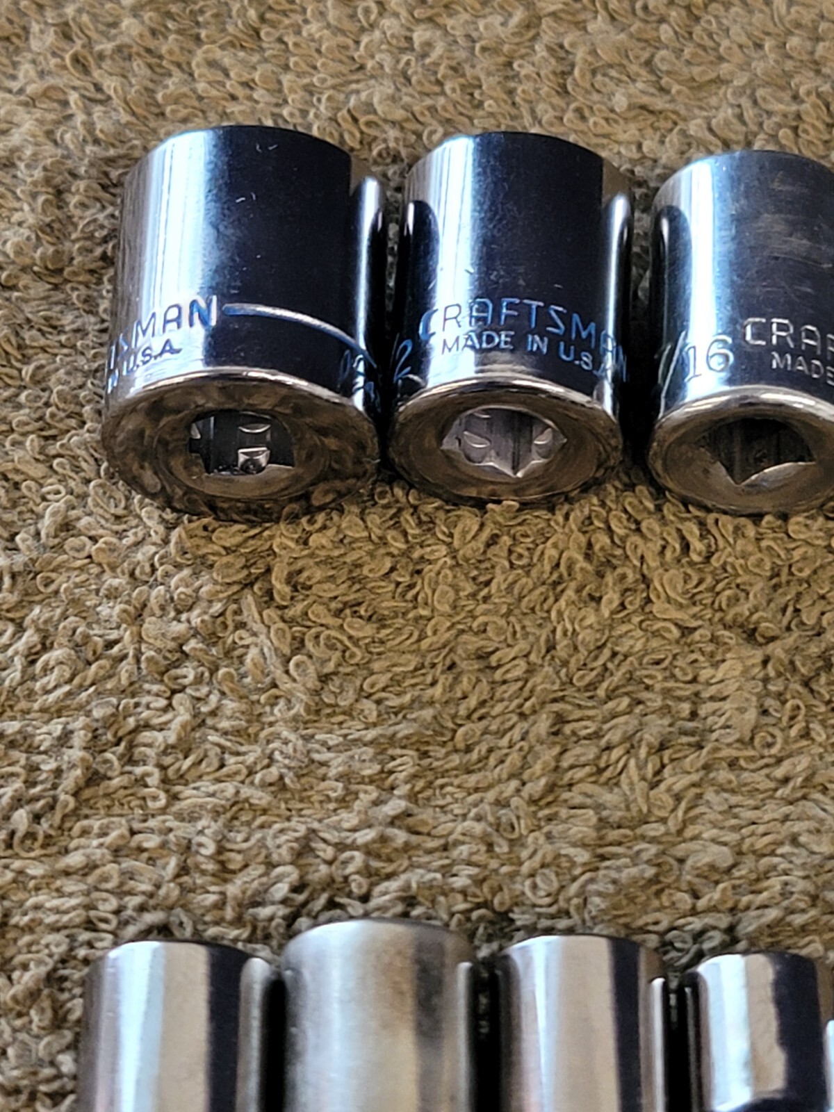 15 Craftsman 9/16″ to 5/32″ Sae Socket Set 1/4″ Drive G2 USA