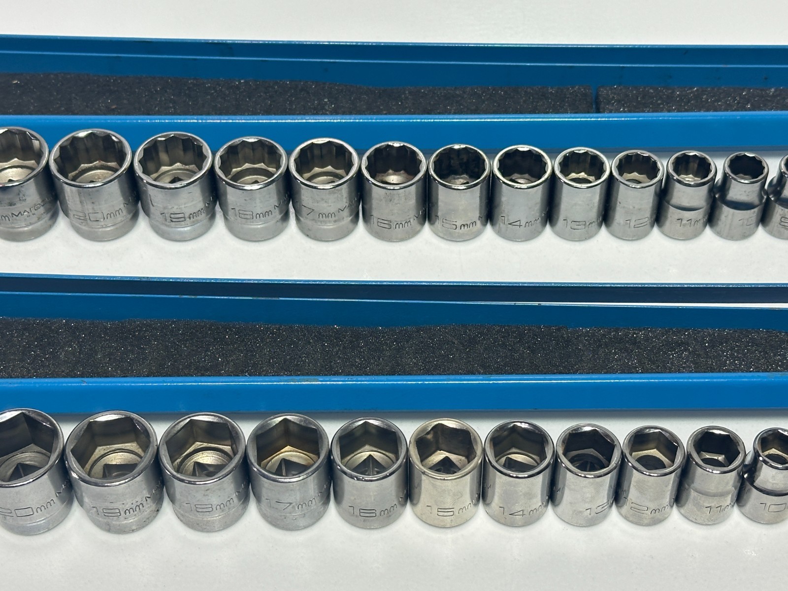 🇺🇸 Matco Tools USA 36pc Metric 6mm-23mm Shallow Socket Set, 3/8” Drive (Rare)