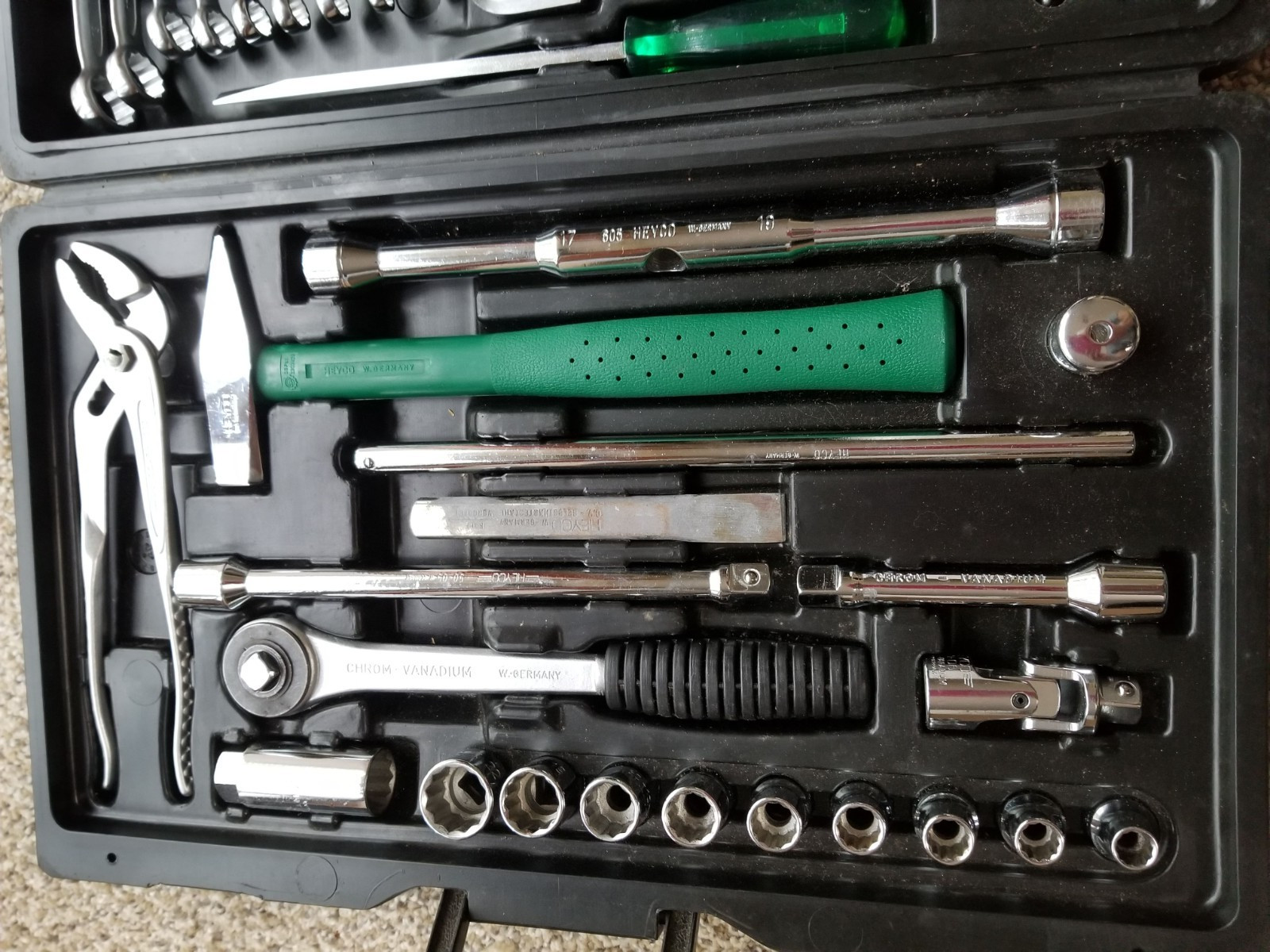 Heyco Vintage 42 Piece Tool Set METRIC W Germany Complete Pre-Owned Like New