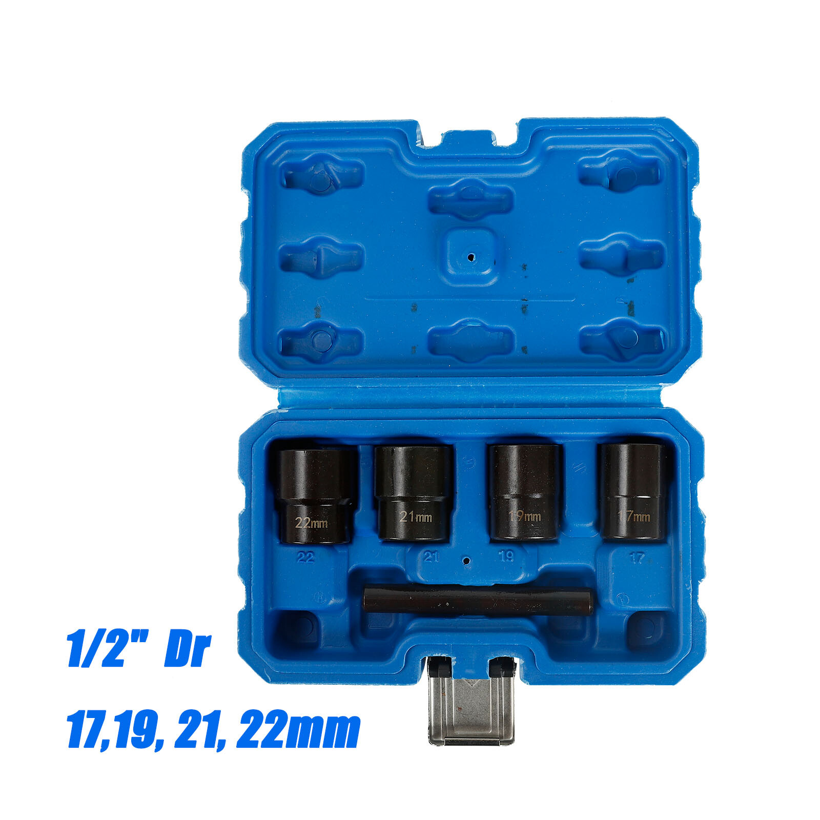 5 Pcs Twist Socket Set Lug Nut Remover Extractor Metric Bolt & Extractor 17~22mm
