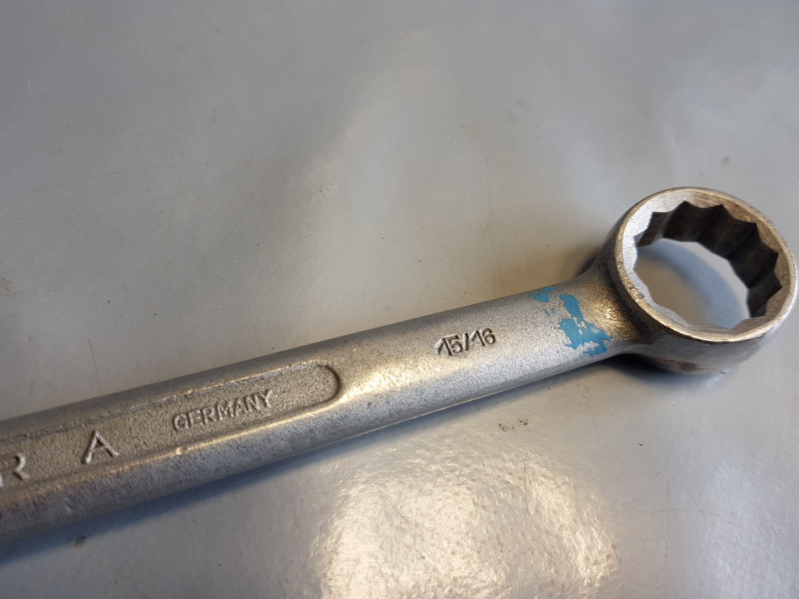 Vintage Belzer Polynova Double Ring Spanner Inch 15/16″ + 1″ Ex German Army